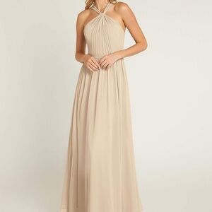 Azazie Bridesmaid Dress Size A8 Champagne